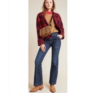 Pilcro and the Letterpress High Rise Bootcut Jeans Size 25 NWT Dark Wash Bootleg